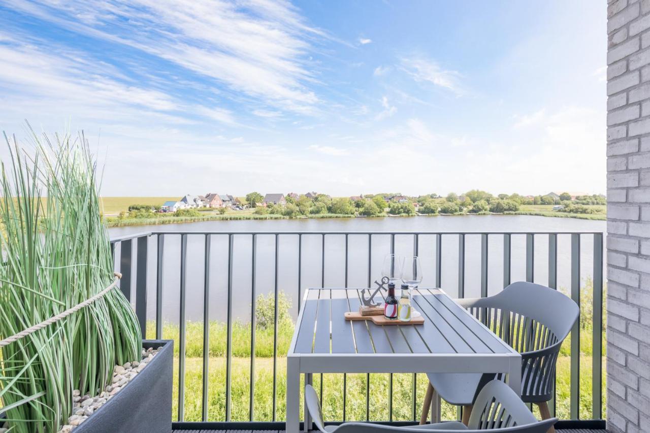 Apartment N14 Direkt Am Nordseedeich Mit Blick Auf Den See Nordstrand Exterior foto
