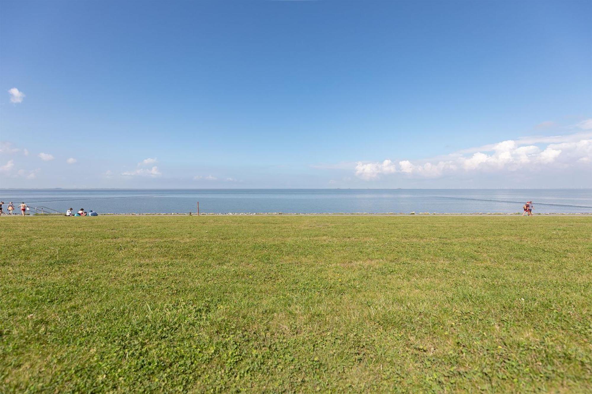 Apartment N14 Direkt Am Nordseedeich Mit Blick Auf Den See Nordstrand Exterior foto